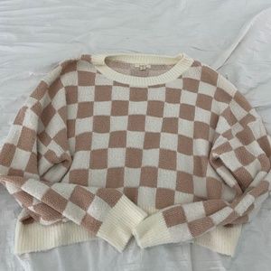 x-small checkered sweater